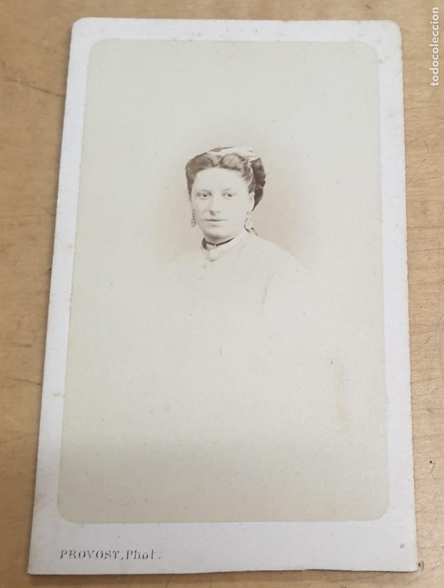 Photographie ancienne: FOTOGRAF&Iacute;A DAMA PHOT. PROVOST TOULOUSE 10,5X6 CM.