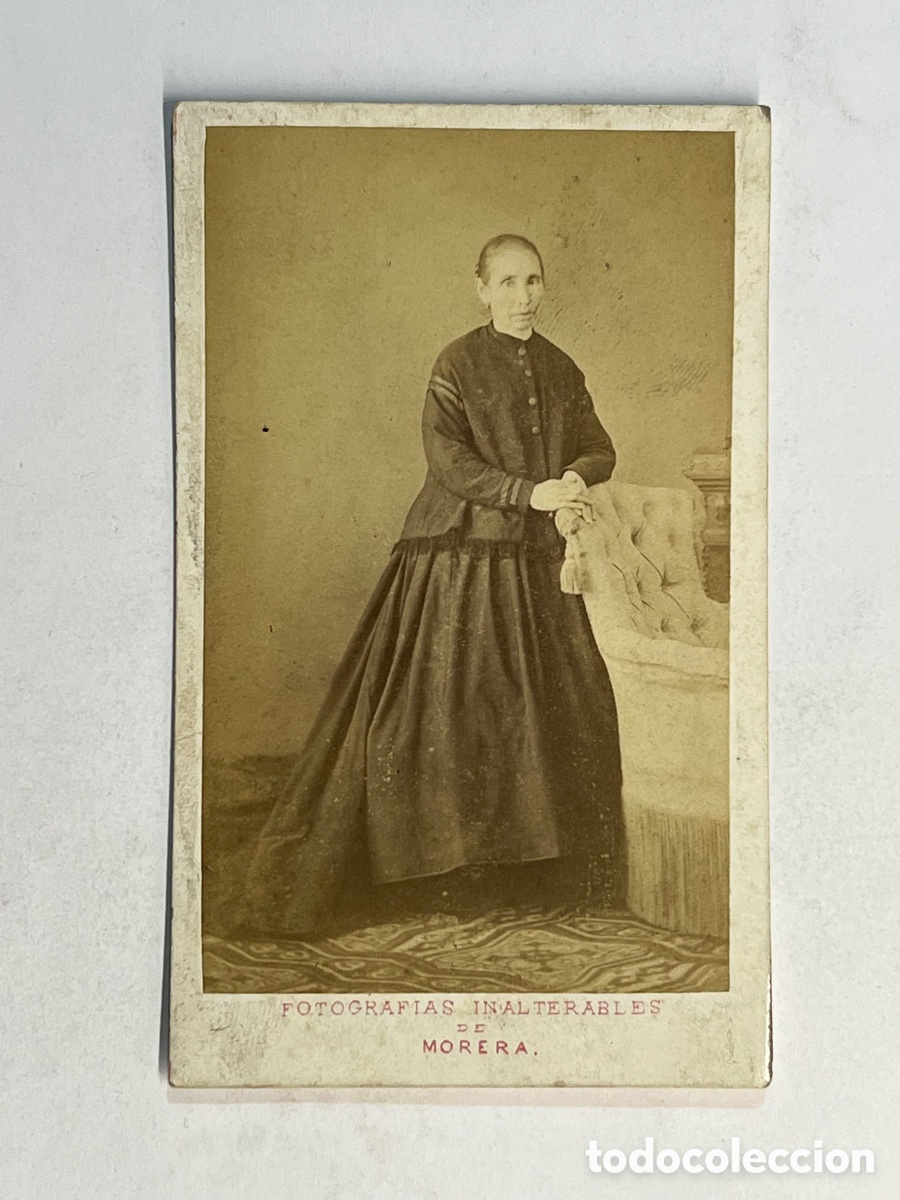 Fotografia antiga: CDV, Carte de Visite La Bisabuela Coloma Agusti MORERA ARTISTA PINTOR Y FOTOGRAFO (h.1870?)