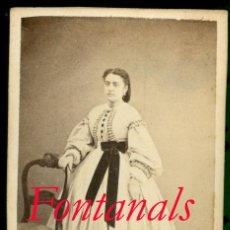 Fotografía antigua: RETRATO - DOLORES FONTANALS I PUIG - 1880'S - FOTOGRAFIA RODAMILANS. Lote 401847149