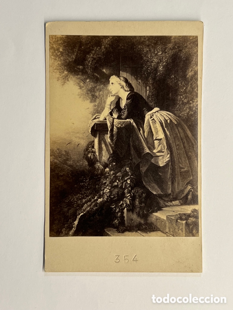 Fotograf&iacute;a antigua: CROMO CDV, fotografia L&aacute; Partida de las Golondrinas. Autor Fran&ccedil;ois Claudius Compte-Calix