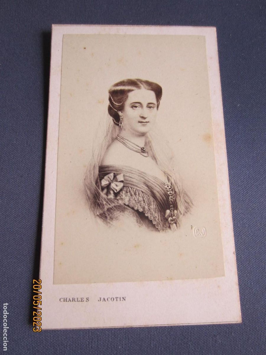 Fotografia antica: 1870c-OLGA CONSTANTINOVNA.REINA GRECIA.PRINCESA RUSIA Y DINAMARCA.FOTO ORIGINAL CDV.CHARLES JACOTIN