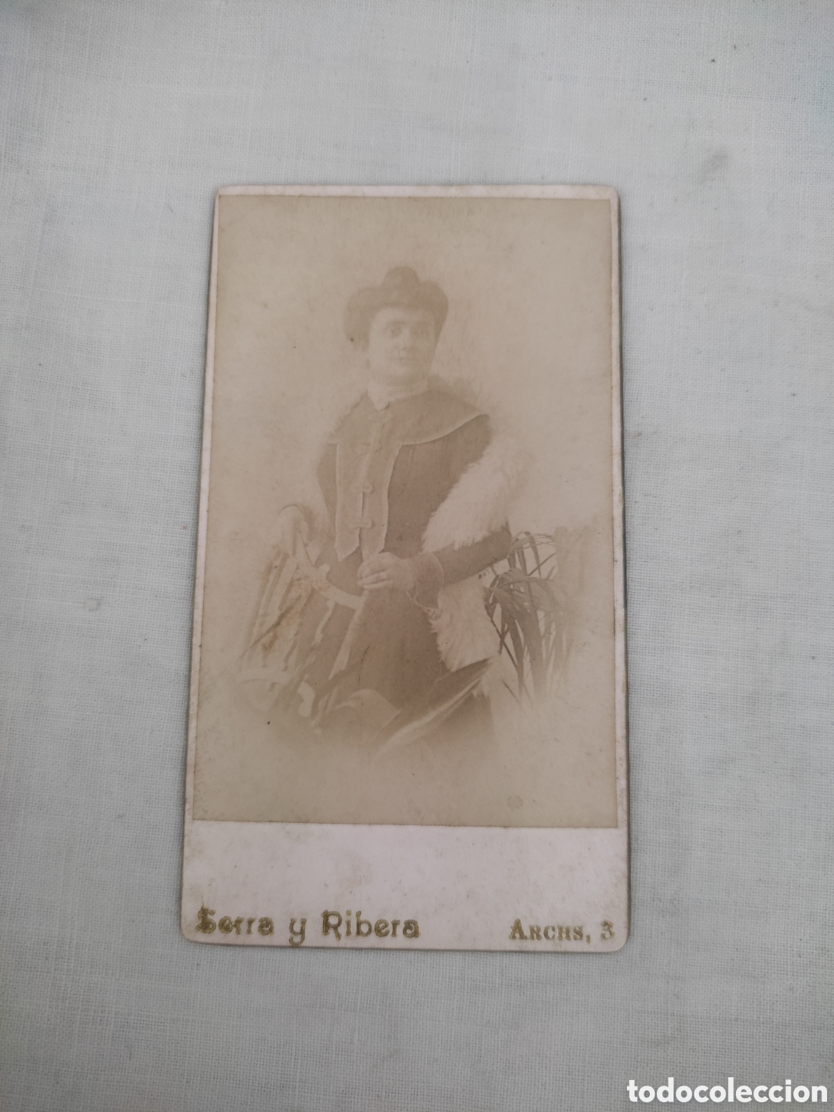 Alte Fotografie: Fotograf&iacute;a cartel de visite Serra y ribera