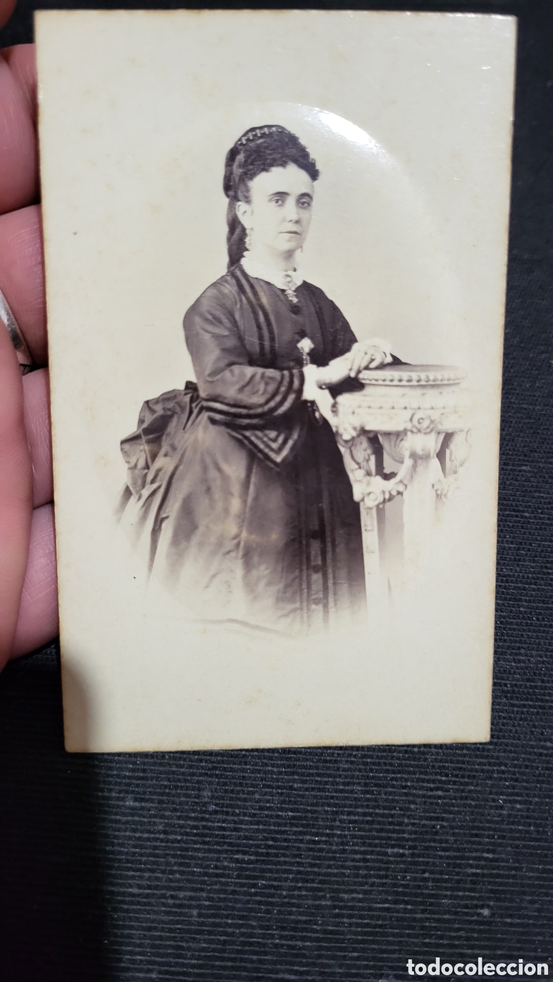 Antique Photography: Fotograf&iacute;a antigua alb&uacute;mina retrato de una Se&ntilde;ora