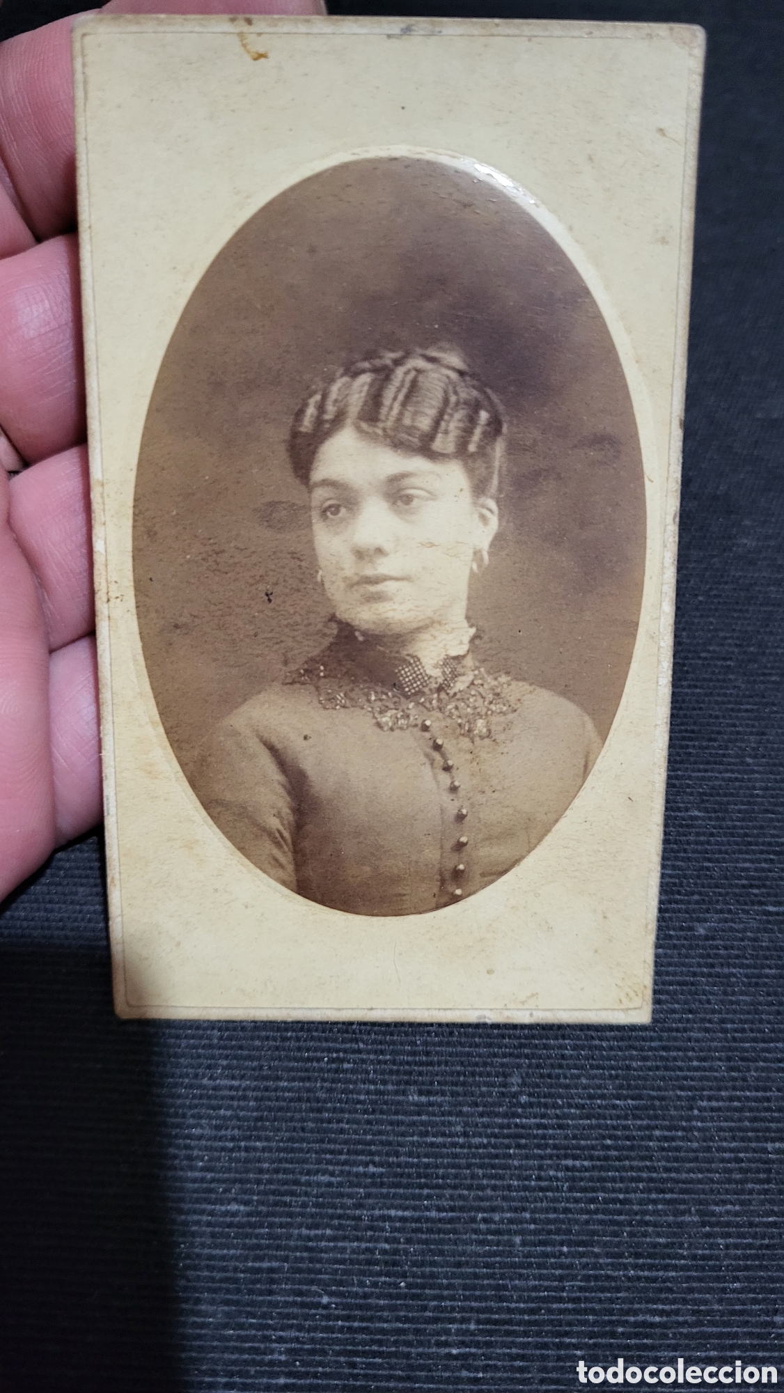 Antique Photography: Fotograf&iacute;a antigua alb&uacute;mina retrato de una Se&ntilde;ora