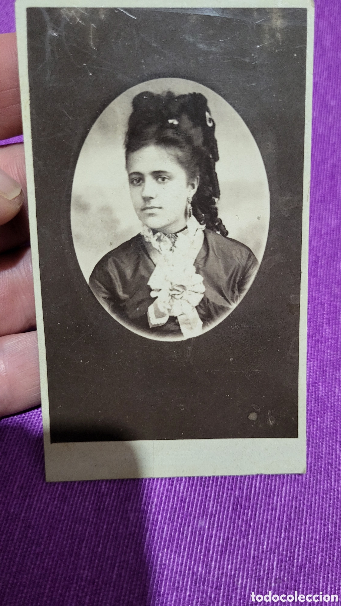 Fotografia antica: Fotograf&iacute;a antigua alb&uacute;mina retrato de una Se&ntilde;ora