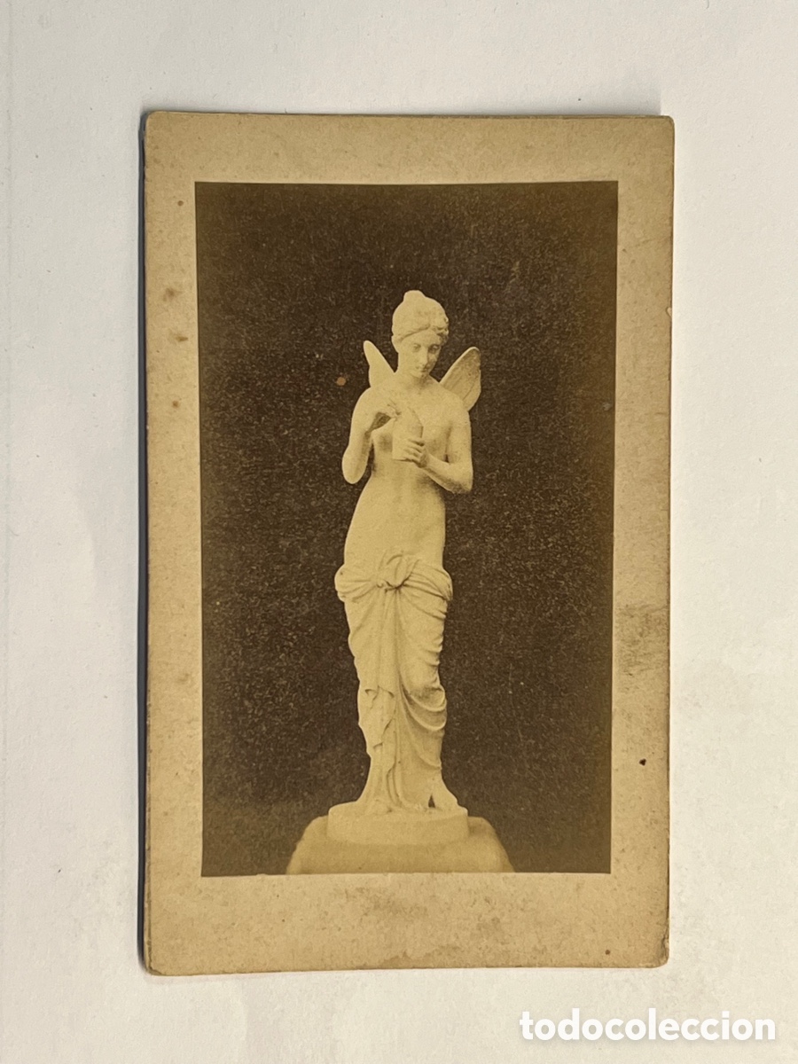 Fotografia antica: CDV, Cromo Carte de Visite.. PSYCHE.. No.2065, Thorwaldsen. Escultor Dan&eacute;s (6,5 x 10,5)