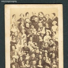 Fotografía antigua: DISDÉRI PHOT. CARTA DE VISITA. UNO DE LOS PRIMEROS COLAGES DE LA HISTORIA. CA.1870