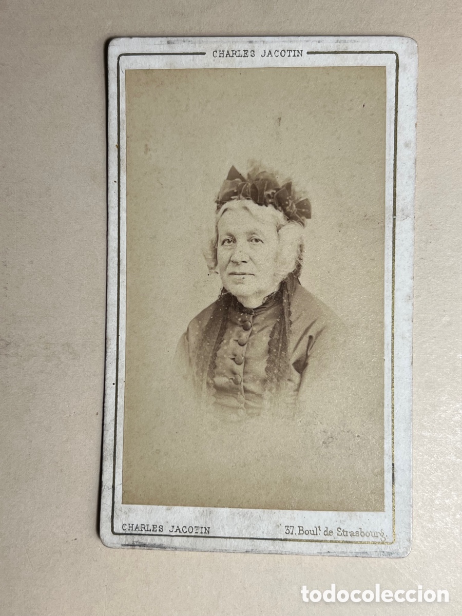 Fotografia antiga: PARIS CDV, Carte de visite&hellip; Charles Jacotin .. Dama Francesa (fin siglo XIX)