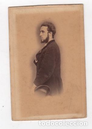 Antique Photography: CARTE DE VISITE RETRATO DE UN CABALLERO, FOTOGRAFO DESCONOCIDO. SIGLO XIX