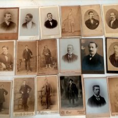 Fotografía antigua: LOTE DE CDV 1890-1900 HOMBRES 18