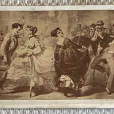 Fotografía antigua: MUY RARA CDV ALBUMINA DE BAILE EN LA CLOSERIE DES LILAS, ALREDEDOR DE 1860 FOTOGRAFO RIVAS DE MADRI