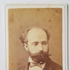 Fotografía antigua: RETRATO DE HOMBRE. FOTO MASDEU Y ORTIZ, TORTOSA. HACIA 1870. CARTE VISITE