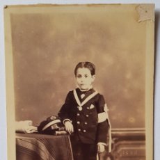 Fotografía antigua: RETRATO INFANTIL. FOTO SIMARRO, JÁTIVA. HACIA 1870. CARTE VISITE