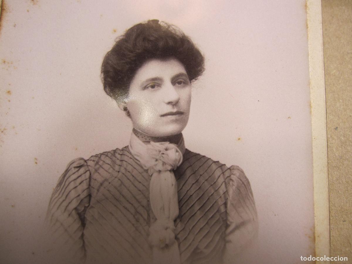 Fotograf&iacute;a antigua: J.E.PUIG, (JOSEP ESPUGLAS I PUIG), RETRATO FEMENINO. BARCELONA, 12 x 8 cm. final siglo XIX