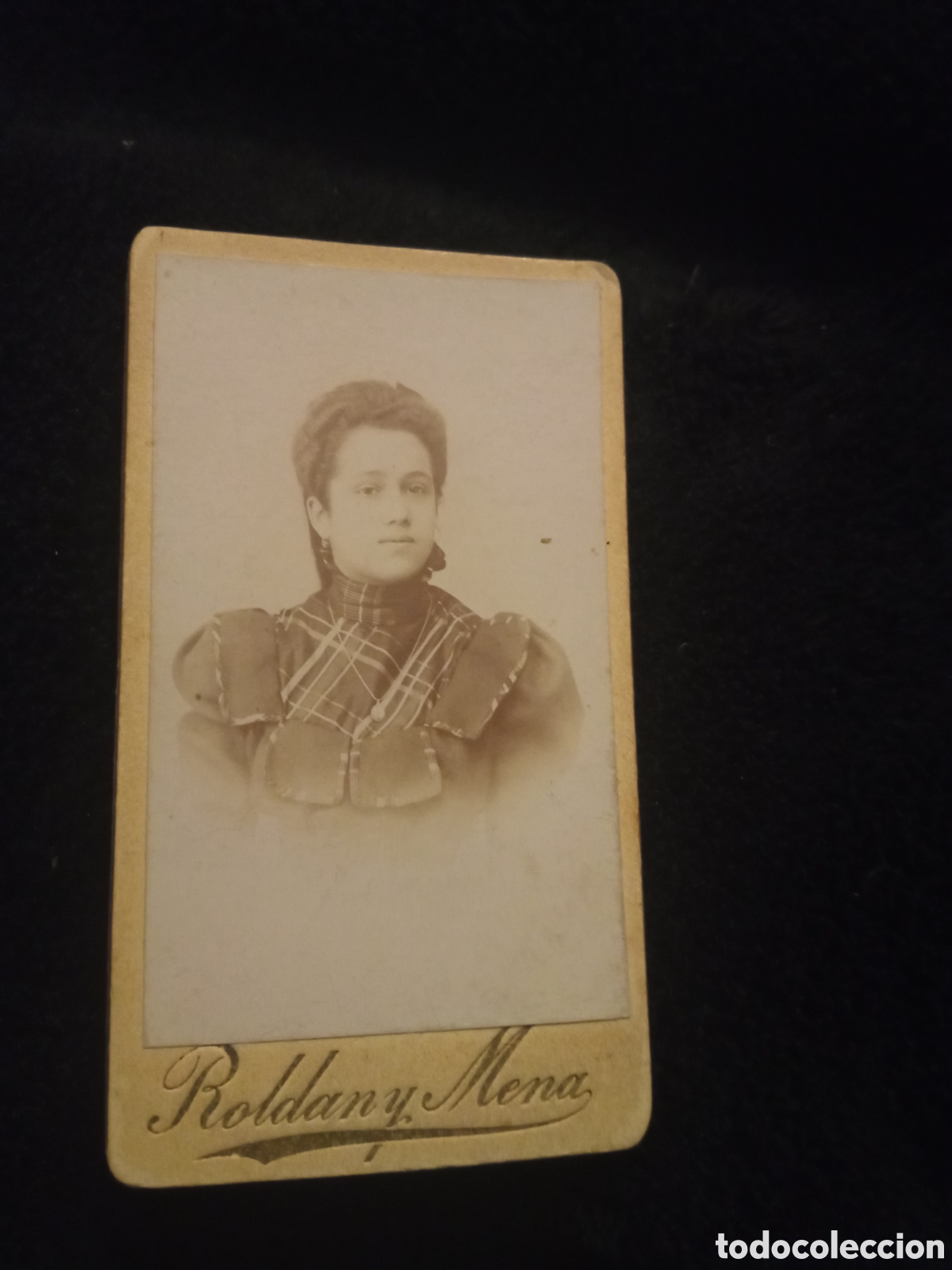 Antique Photography: Antigua fotograf&iacute;a Roldan y Mena , Pamplona, mide 80x45 mm