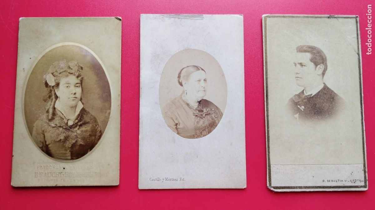 Fotograf&iacute;a antigua: BEAUCHY Y RODRIGUEZ.-F. DEL CASTILLO Y MARTINEZ.-PEDRO SEBASTIA VILA.-FOTOGRAFOS.-CDV.-SEVILLA.