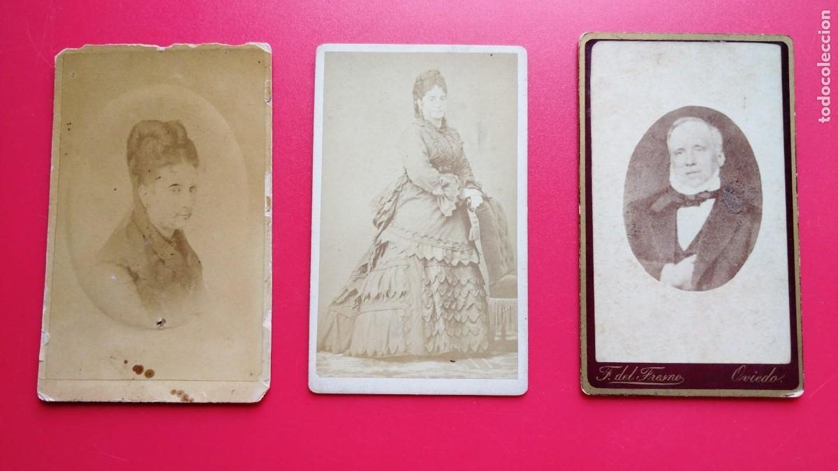 Fotograf&iacute;a antigua: FERNANDO DEL FRESNO.-RAMON DEL FRESNO.-FOTOGRAFOS.-CARTES DE VISITE.-CDV.-OVIEDO.-SIGLO XIX.