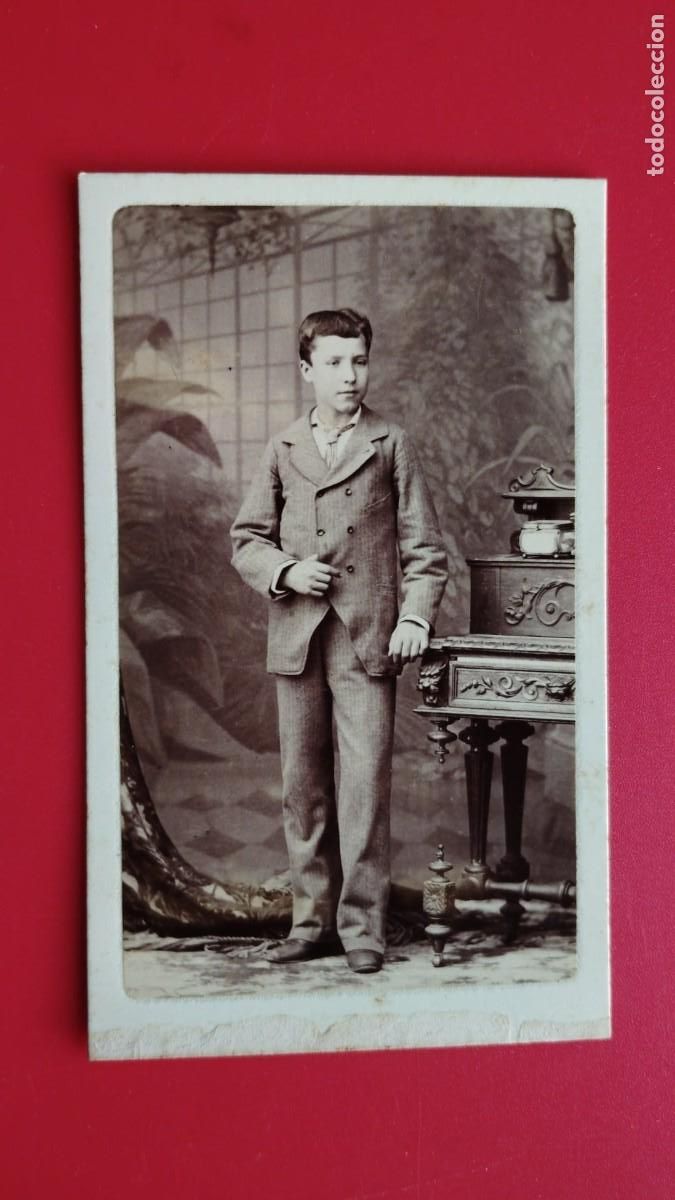 Fotograf&iacute;a antigua: A. F. DIT NAPOLEON E HIJO.-FOTOGRAFO.-NAPOLEON.-CARTE DE VISITE.-CDV.-BARCELONA.-FINALES SIGLO XIX.