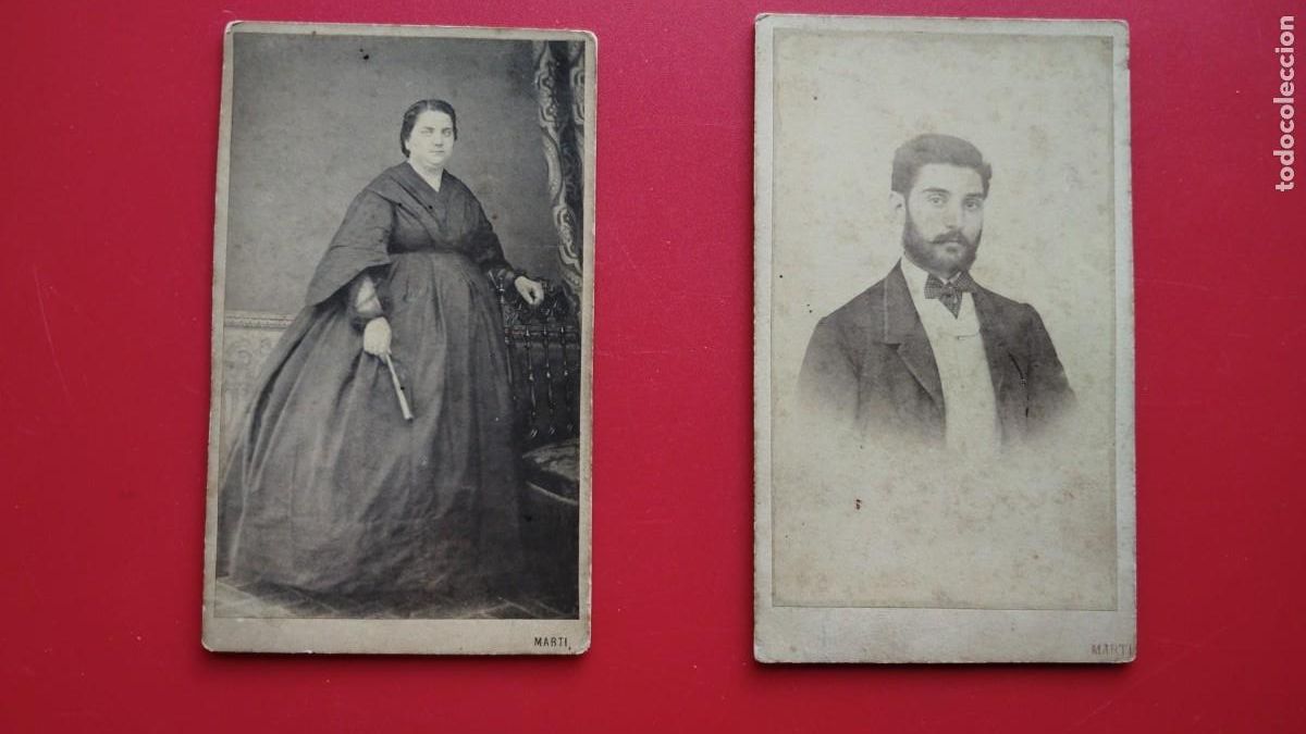 Fotograf&iacute;a antigua: MARTI.-FOTOGRAFO.-CARTES DE VISITE.-CDV.-BARCELONA.-FINALES SIGLO XIX.