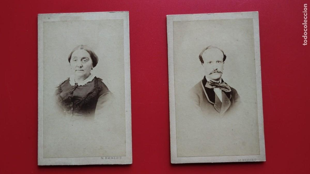 Fotograf&iacute;a antigua: M. DE HEBERT.-FOTOGRAFO.-MADRID.-CARTES DE VISITE.-NARCISA ROVIRA DE BARRAQUER.-PAMPLONA.-A&Ntilde;O 1862.
