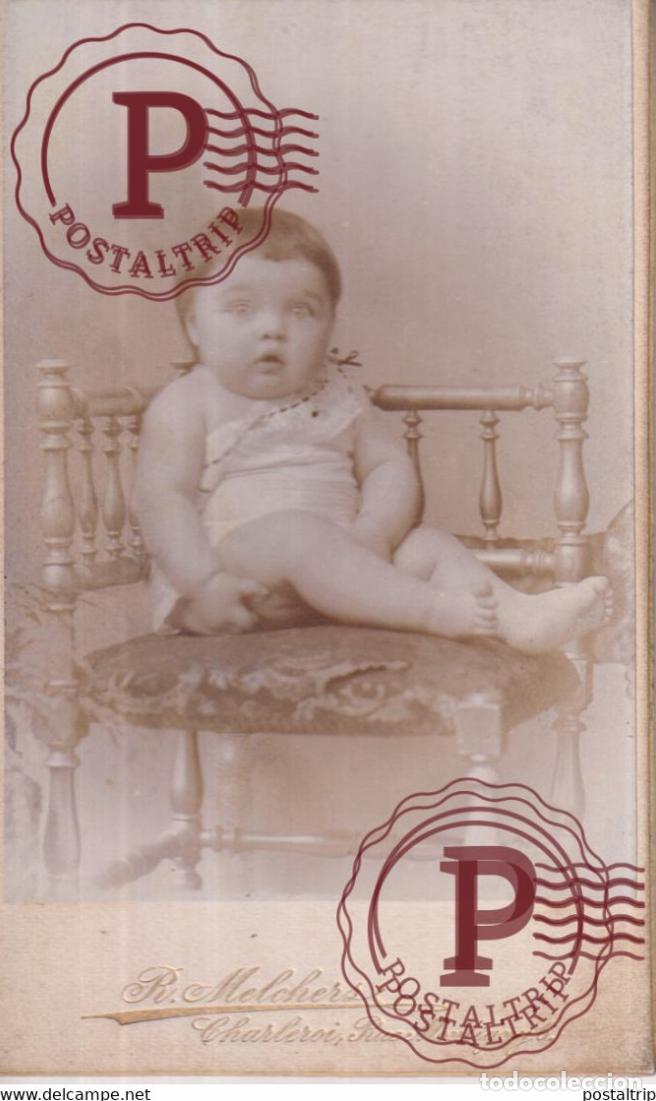 Antique Photography: R MELCHERSE CHARLEROI CDV BELGIE BELGIQUE 10*6.5CM