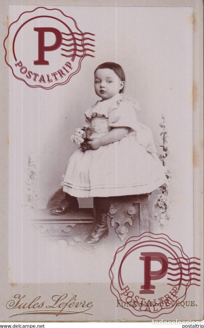 Antique Photography: CABINET JULES LEFEVRE FONTAINE LEV&Ecirc;QUE BELGIE BELGIQUE 16*10.5CM