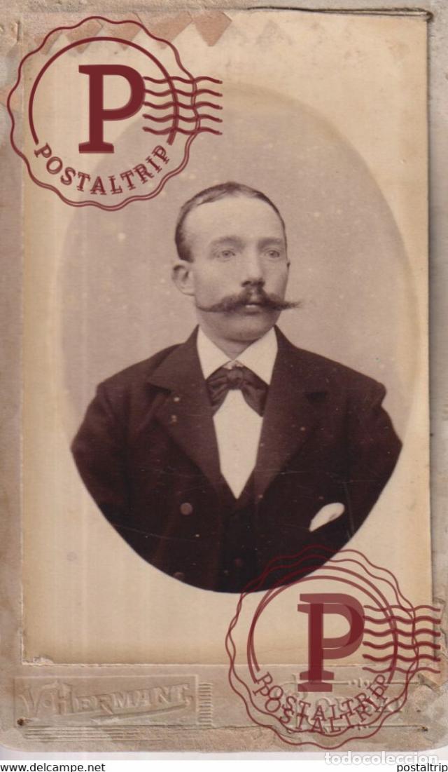 Antique Photography: FOTOS FAMILIE VAN DAMME ZWEVEGEM CDV V HERMANT ROUBAIX PINEHOLES SEE SCAN BELGIE BELGIQUE 10*5.5