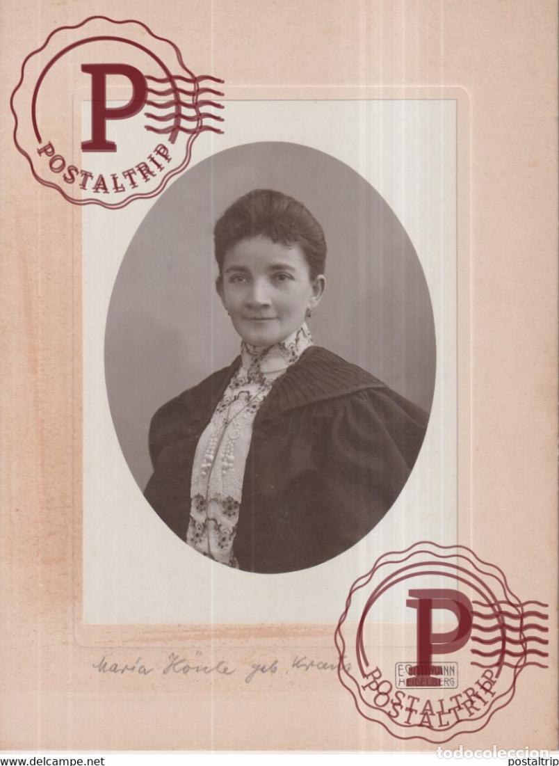 Fotograf&iacute;a antigua: E GOTTMANN HEIDELBERG GERMANY DEUTSCHLAND ON CUPBOARD 21*.16CM