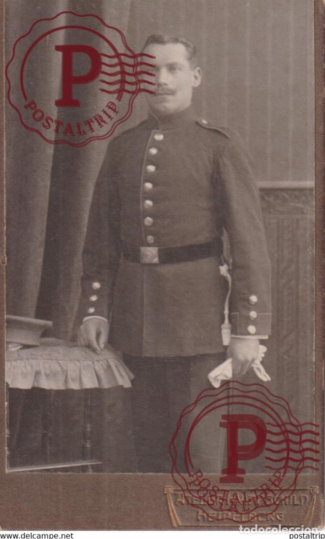 Photographie ancienne: MILITAR ATELIER JOSEF KNIPPSCHILD HEIDELBERG CDV GERMANY DEUTSCHLAND +-10*.6CM