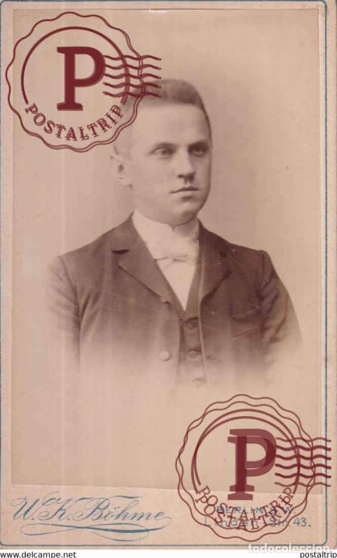 Photographie ancienne: U K BOHME BERLIN CDV GERMANY DEUTSCHLAND +-10*.6CM