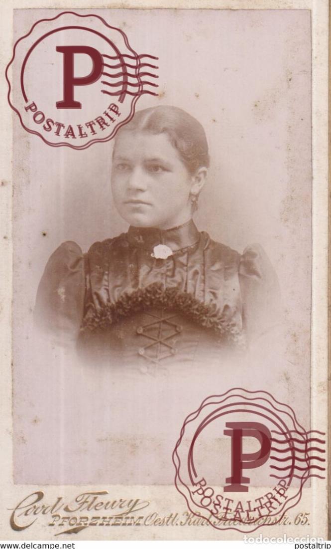 Photographie ancienne: CARL FLEURY PFORZHEIM CDV GERMANY DEUTSCHLAND +-10*.6CM
