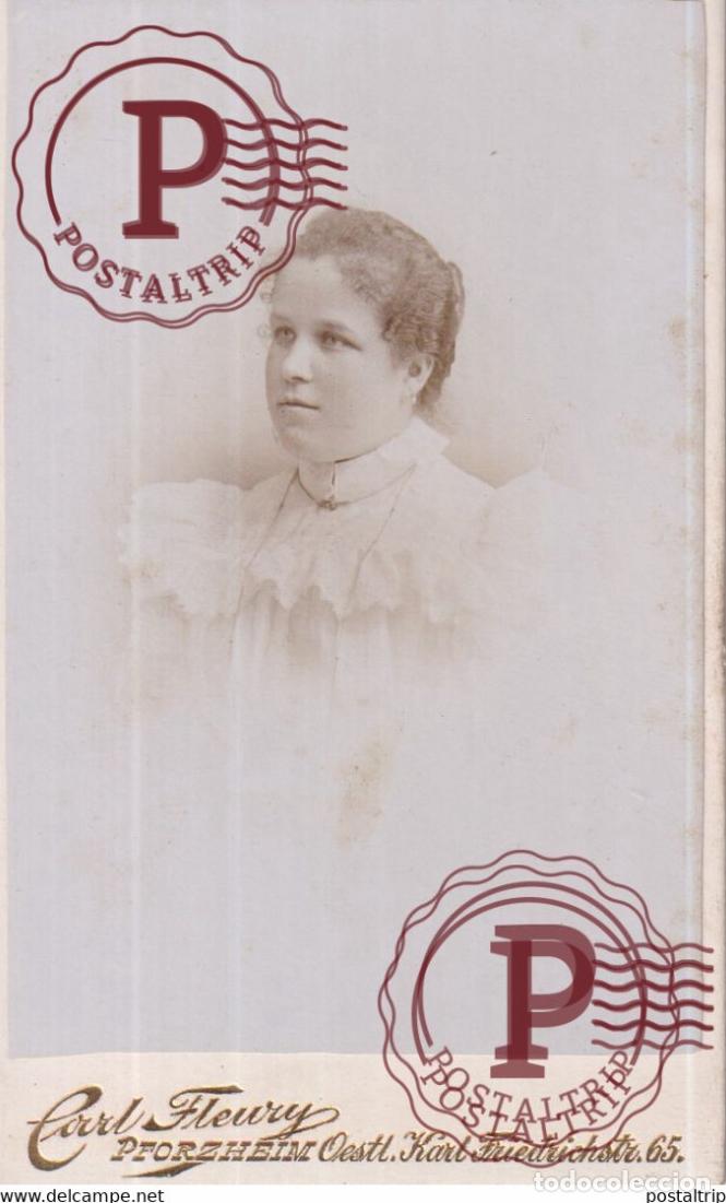 Photographie ancienne: CARL FLEURY PFORZHEIM CDV GERMANY DEUTSCHLAND +-10*.6CM