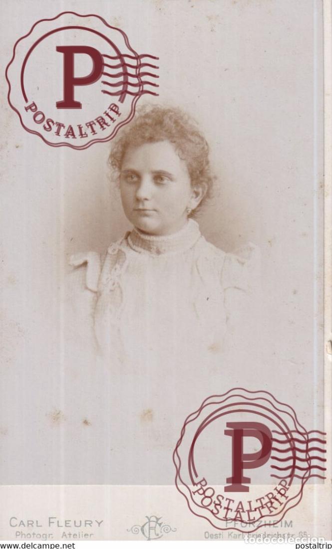 Photographie ancienne: CARL FLEURY PFORZHEIM CDV GERMANY DEUTSCHLAND +-10*.6CM