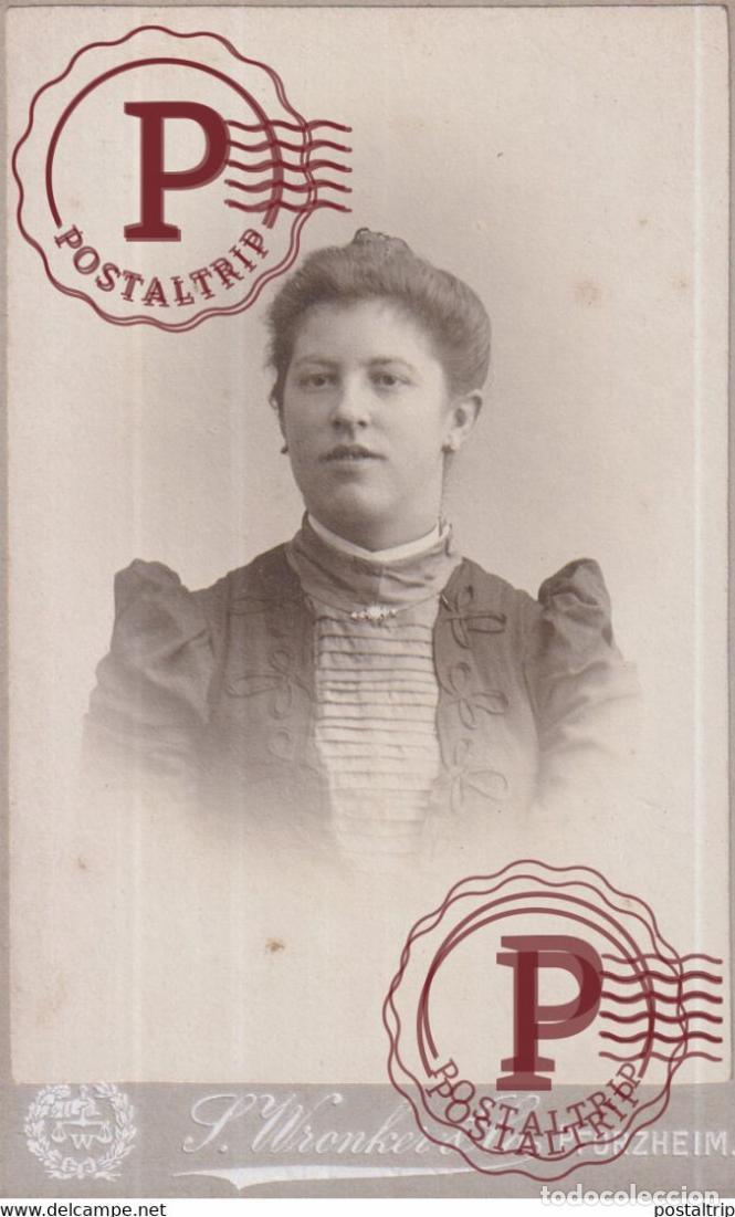 Photographie ancienne: S WRONKER PFORZHEIM CDV GERMANY DEUTSCHLAND +-10*.6CM