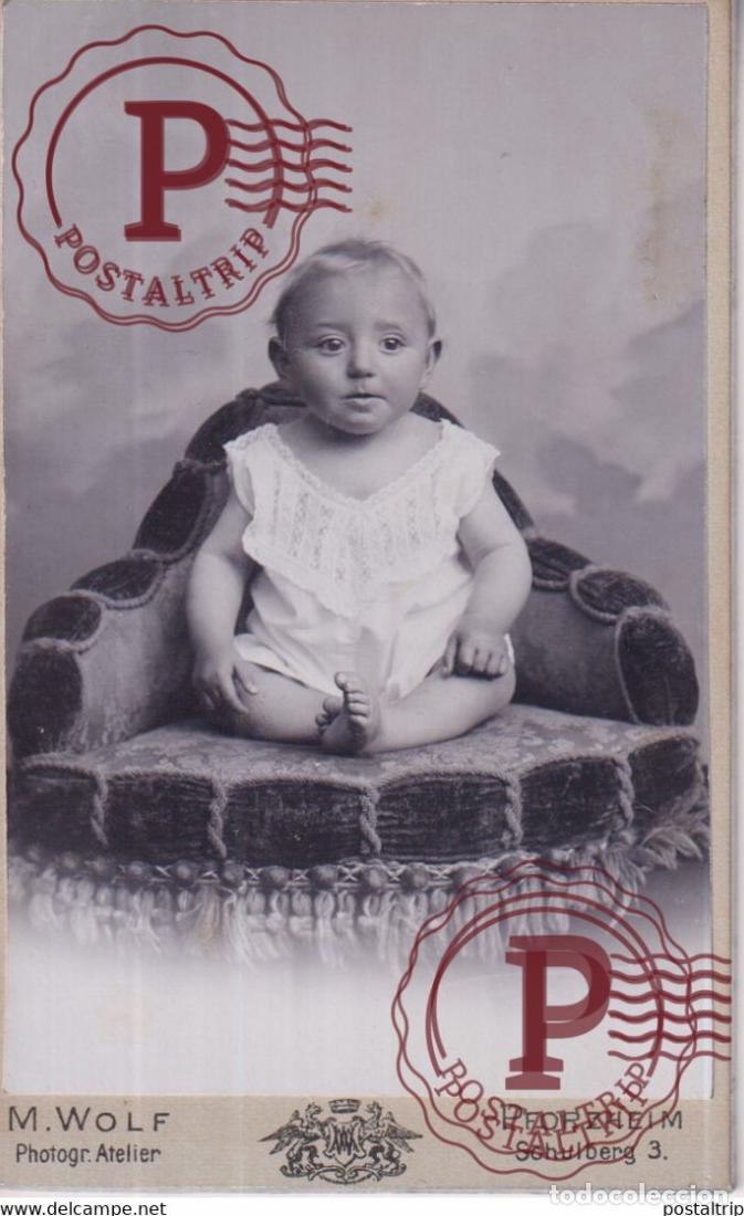 Photographie ancienne: MAX WOLF PFORZHEIM CDV GERMANY DEUTSCHLAND +-10*.6CM