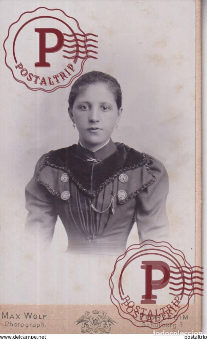 Photographie ancienne: MAX WOLF PFORZHEIM CDV GERMANY DEUTSCHLAND +-10*.6CM