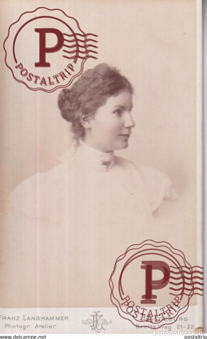 Photographie ancienne: FRANZ LANGHAMMER MAGDEBURG CDV GERMANY DEUTSCHLAND +-10*.6CM