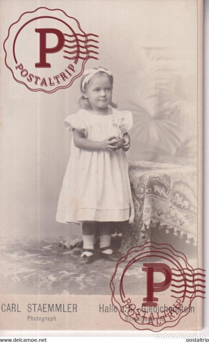 Photographie ancienne: CARL STAEMMLER HALLE A S GIEBICHENSTEIN CDV GERMANY DEUTSCHLAND +-10*.6CM