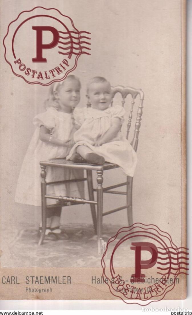 Photographie ancienne: CARL STAEMMLER HALLE A S GIEBICHENSTEIN CDV GERMANY DEUTSCHLAND +-10*.6CM