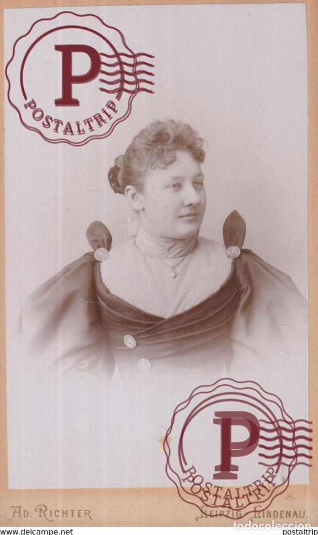 Fotograf&iacute;a antigua: AD RICHTER LEIPZIG LINDENAU CDV GERMANY DEUTSCHLAND +-10*.6CM