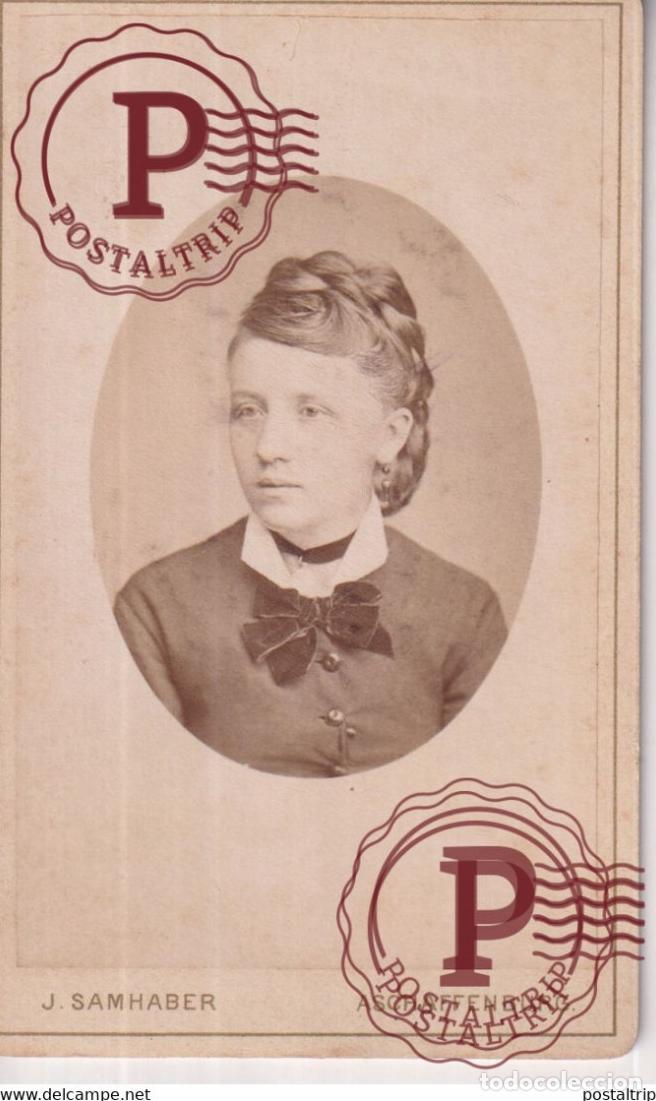 Fotograf&iacute;a antigua: J SAMHABER ASCHAFFENBURG CDV GERMANY DEUTSCHLAND +-10*.6CM