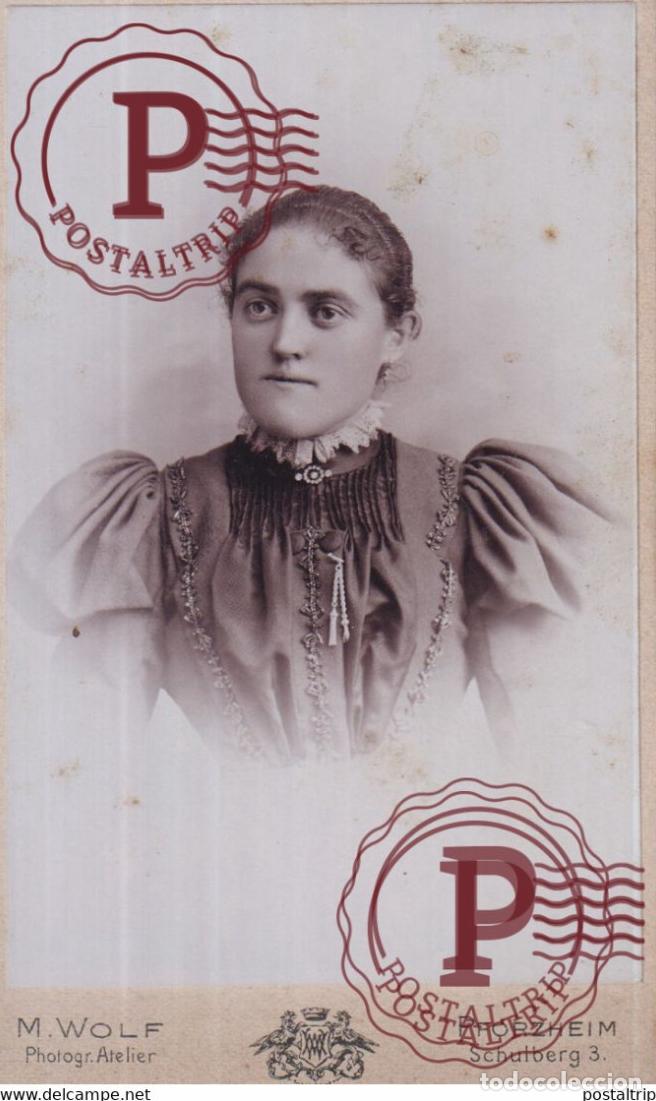 Fotograf&iacute;a antigua: M WOLF PFORZHEIM CDV GERMANY DEUTSCHLAND +-10*.6CM