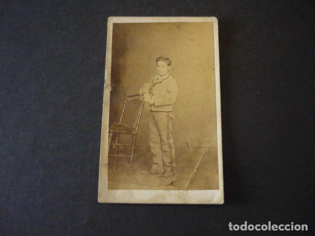 Fotograf&iacute;a antigua: CARTE DE VISITE ANGEL GARRORENA FOTOGRAFO BADAJOZ RETRATO DE NI&Ntilde;O