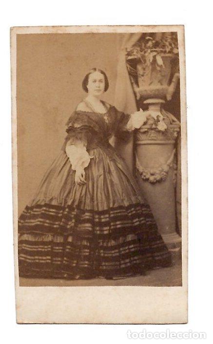 Fotograf&iacute;a antigua: CARTE DE VISITE RETRATO FEMENINO. ESPA&Ntilde;A