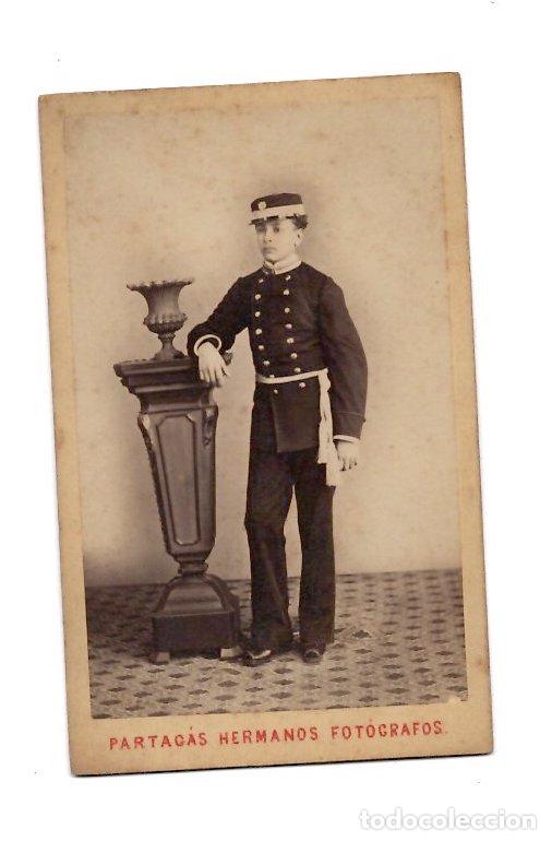 Fotograf&iacute;a antigua: CARTE DE VISITE MILITAR. PARTAGAS HERMANOS, BARCELONA