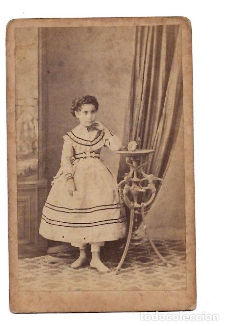 Fotograf&iacute;a antigua: CARTE DE VISITE RETRATO DE MUCHACHA. JUAN UNAL, BARCELONA