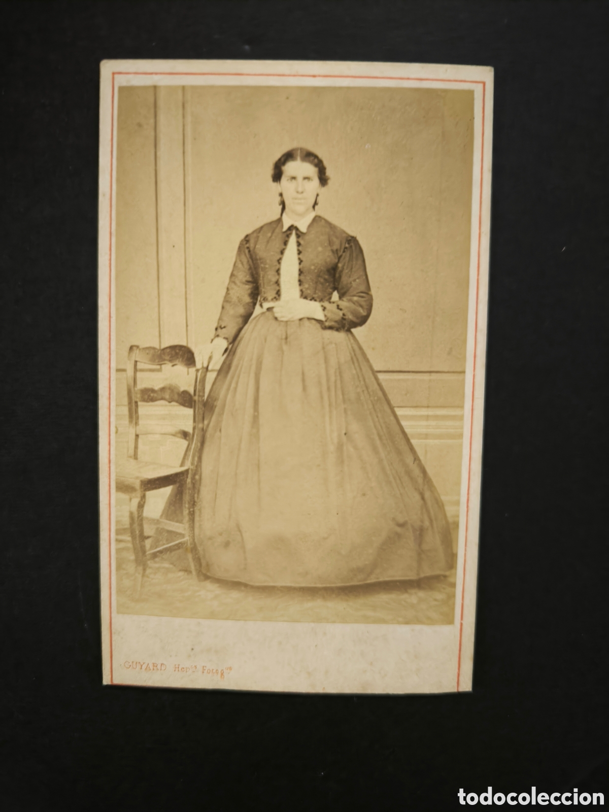 Fotograf&iacute;a antigua: Fotograf&iacute;a antigua, CDV. Cuyard hermanos. S. de Compostela, Pontevedra. Galicia s. XIX.