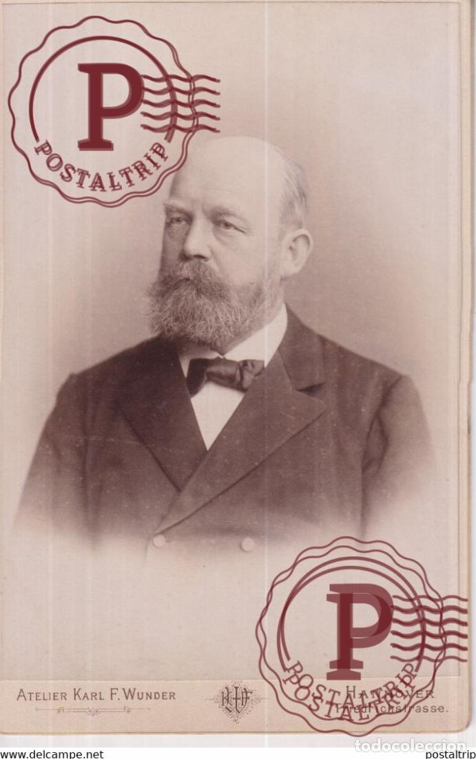 Antique Photography: ATELIER KARL F WUNDER HANNOVER CABINET GERMANY DEUTSCHLAND +-16.5*10.5CM