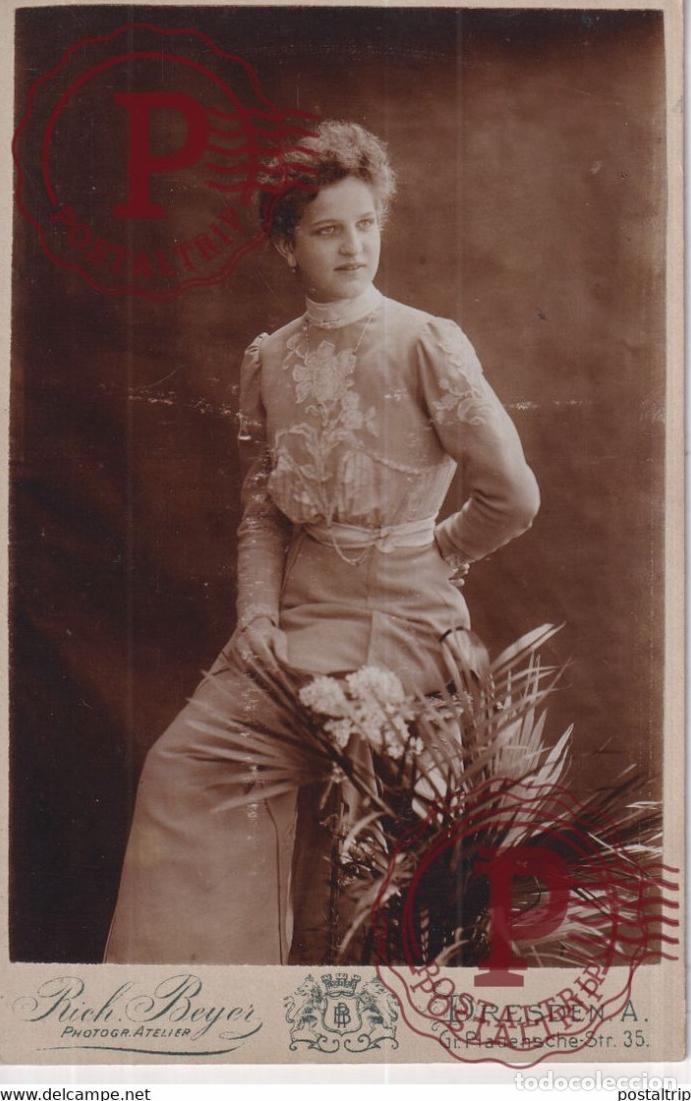 Antique Photography: RICH BEYER DRESDEN CABINET GERMANY DEUTSCHLAND +-16.5*10.5CM