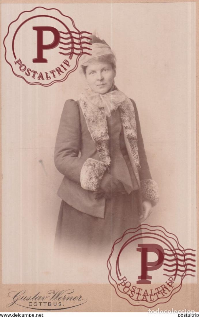 Antique Photography: GUSTAV WERNER COTTBUS ETAT SEE SCAN CABINET GERMANY DEUTSCHLAND +-16.5*10.5CM